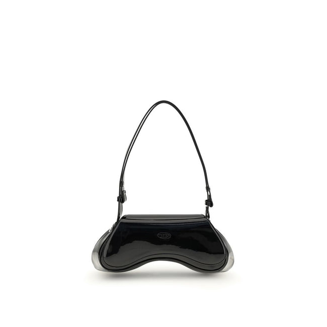 Black Polyethylene Shoulder BagThe Play Shoulder Bag by Diesel is a modern and versatile accessory featuring a unique and original design. It has an adjustable shoulder strap, allowing you to easily adjust it to your desired length. The glossy finish give