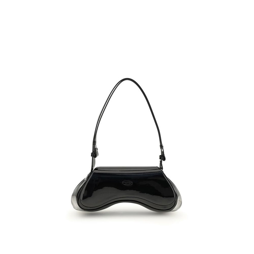 Black Polyethylene Shoulder BagThe Play Shoulder Bag by Diesel is a modern and versatile accessory featuring a unique and original design. It has an adjustable shoulder strap, allowing you to easily adjust it to your desired length. The glossy finish give
