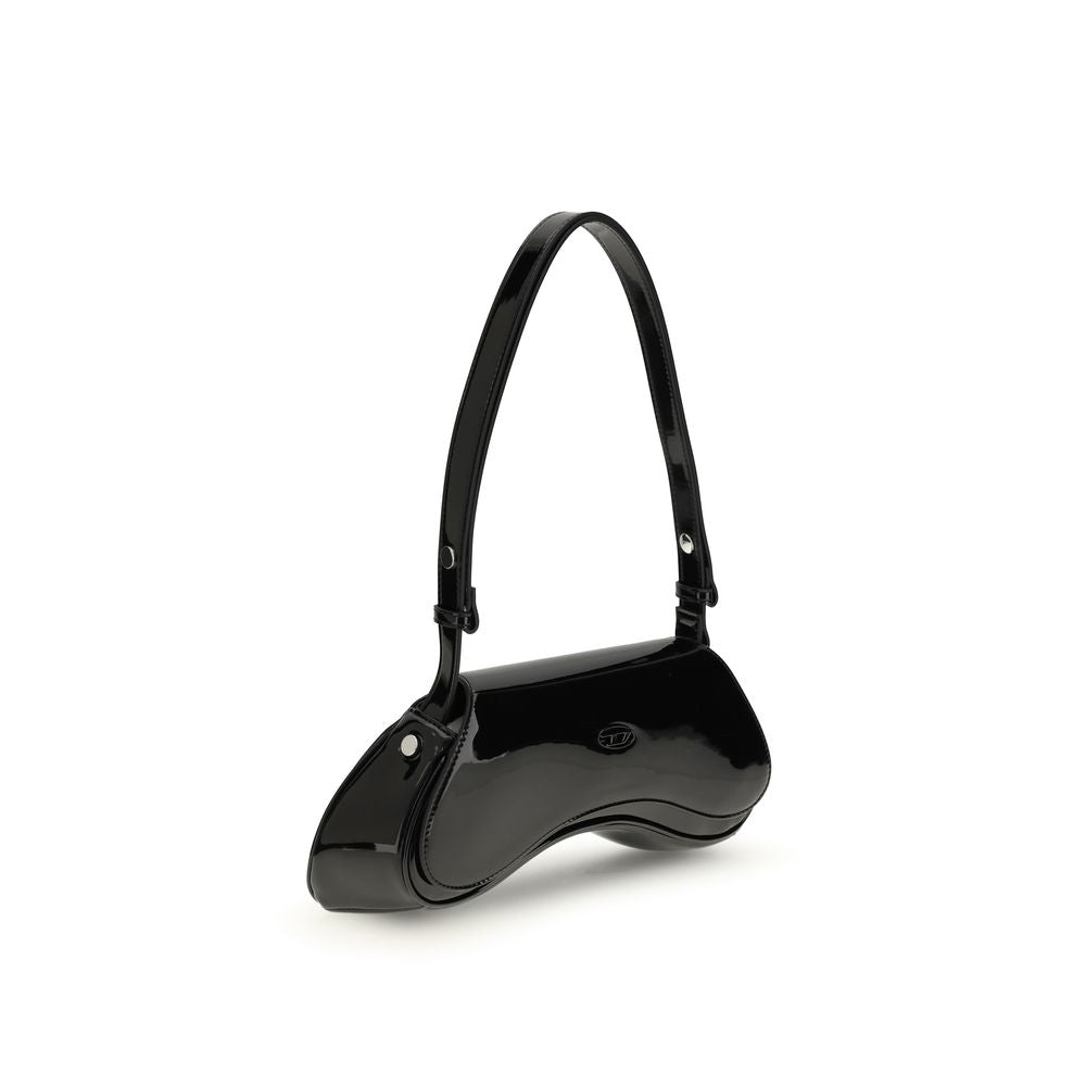Black Polyethylene Shoulder BagThe Play Shoulder Bag by Diesel is a modern and versatile accessory featuring a unique and original design. It has an adjustable shoulder strap, allowing you to easily adjust it to your desired length. The glossy finish give
