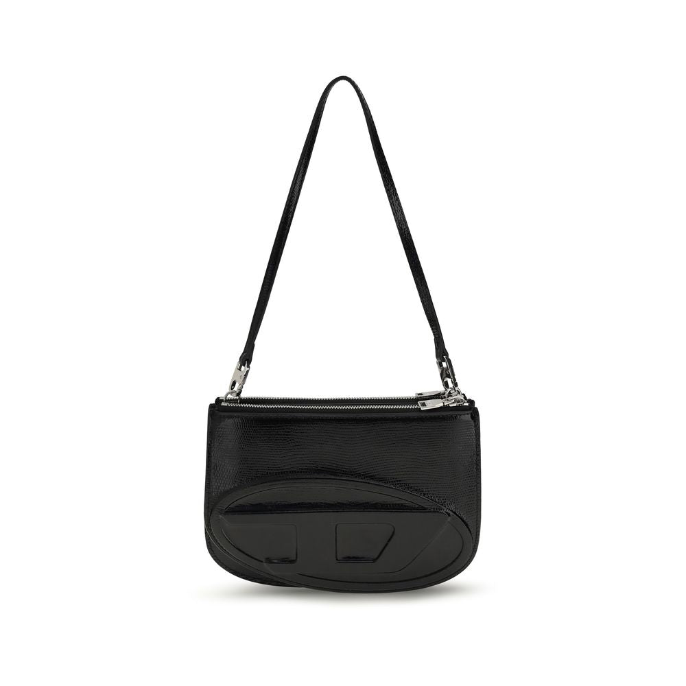 Black Calf Leather Bos Taurus Shoulder BagThe 1DR Twin Shoulder Bag by Diesel is a model with an original and sophisticated design, composed of two joined and zippered clutches, from which it takes its name “Twin.” Slim yet roomy, it is made of high-quali