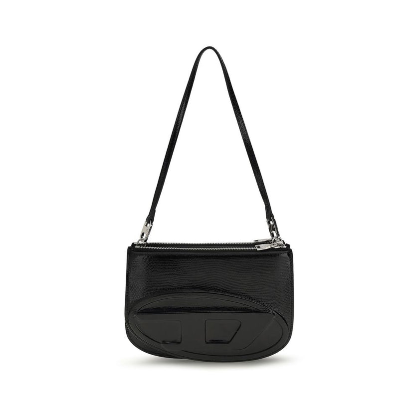 Black Calf Leather Bos Taurus Shoulder BagThe 1DR Twin Shoulder Bag by Diesel is a model with an original and sophisticated design, composed of two joined and zippered clutches, from which it takes its name “Twin.” Slim yet roomy, it is made of high-quali
