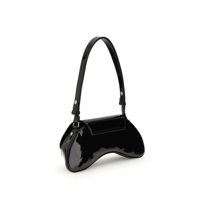 Black Polyethylene Shoulder BagThe Play Shoulder Bag by Diesel is a modern and versatile accessory featuring a unique and original design. It has an adjustable shoulder strap, allowing you to easily adjust it to your desired length. The glossy finish give