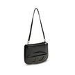 Black Calf Leather Bos Taurus Shoulder BagThe 1DR Twin Shoulder Bag by Diesel is a model with an original and sophisticated design, composed of two joined and zippered clutches, from which it takes its name “Twin.” Slim yet roomy, it is made of high-quali