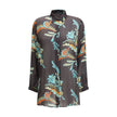 Multicolor Silk Pattern ShirtThe Long Narcissus Print Shirt by Etro is crafted from fine Peau d’Ange silk and features an all-over floral motif that reflects the Maison’s natural elegance and artistic spirit. The shirt showcases a straight, elongated silh