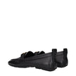 Black Leather Slip-On LoafersDescription: The product with MPN 10170721A121101B00V and code F84524 leather in black is a loafers designed by Versace. It has features like front logo. Additional Info: Style: Casual Shoe sole: Rubber Shoe tip: Round toe Hee