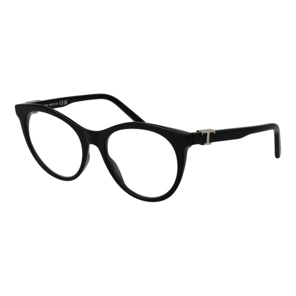 Black Synthetic Round Full-Rim Glasses