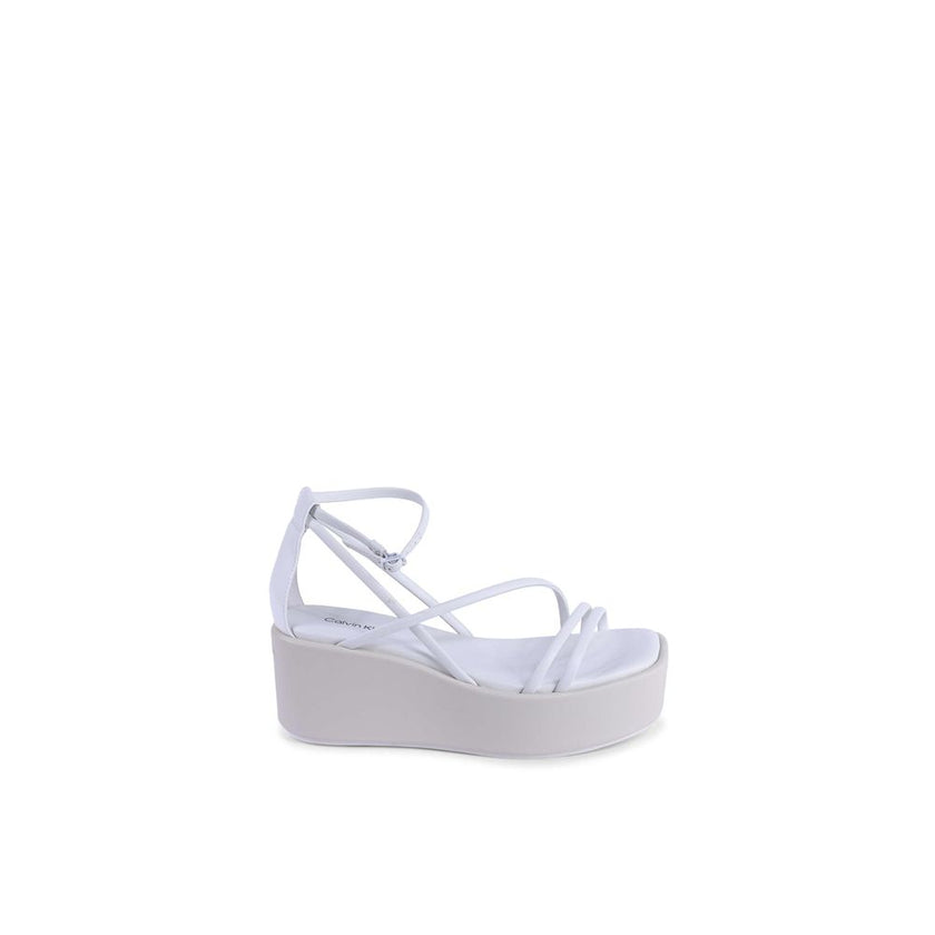 White Leather Platform SandalsBrand: Calvin Klein Model: HW0HW019490K9 Color: White Composition: 100% Leather Made in China Gender: Women Material: LEATHER (FWA) () Size on Tag: 36White Leather Platform Sandals${tagsCalvin KleinWhite Leather Platform Sand