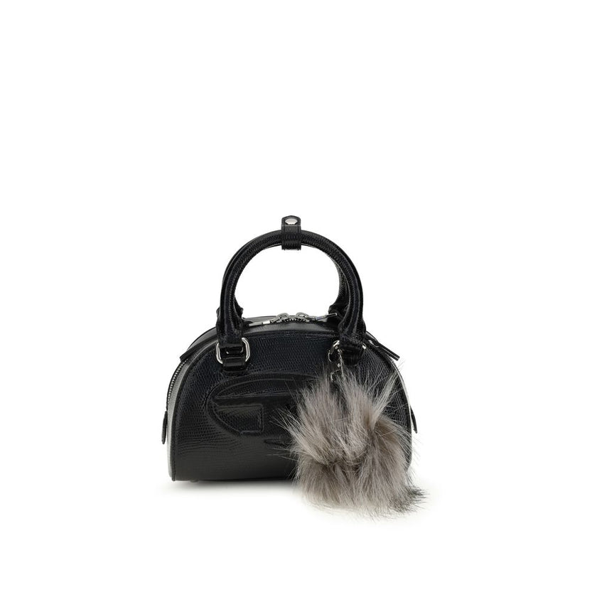 Black Calf Leather Bos Taurus Shoulder BagThe 1DR Handbag by Diesel combines urban style and versatility in a contemporary design. Featuring tubular handles joined by a snap button, it features an adjustable and removable shoulder strap that allows for di