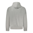 Gray Cotton Men SweaterRevel in the fusion of comfort and style with Calvin Klein’s hooded sweatshirt. This piece promises to keep you at the forefront of fashion with its meticulous embroidery and the iconic logo that screams luxury. Perfect for a trends