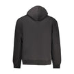 Black Cotton Men SweaterExperience the epitome of urban chic with Calvin Klein’s sleek hooded sweatshirt. Tailored for the fashion-conscious, this statement piece boasts intricate embroidery and applique, infusing your wardrobe with the brand’s iconic log