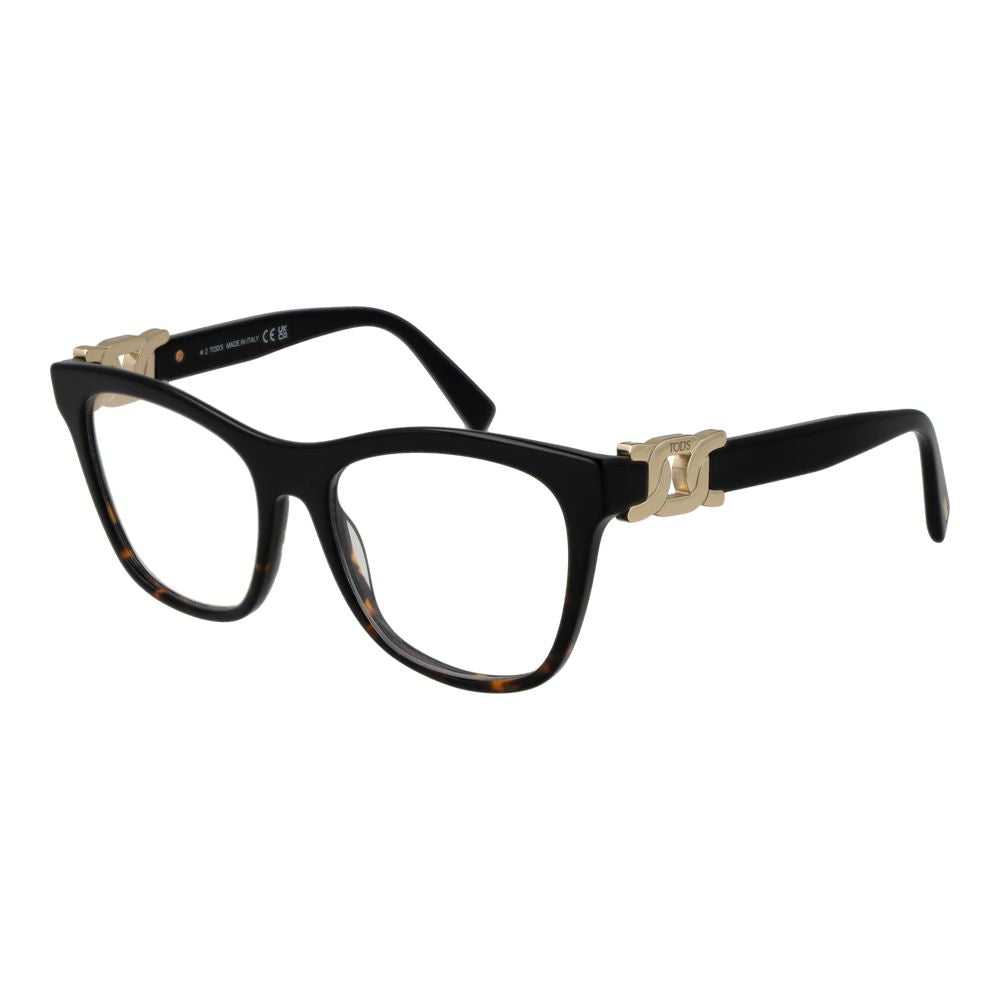 Black Synthetic Frame Glasses with Full-Rim Design