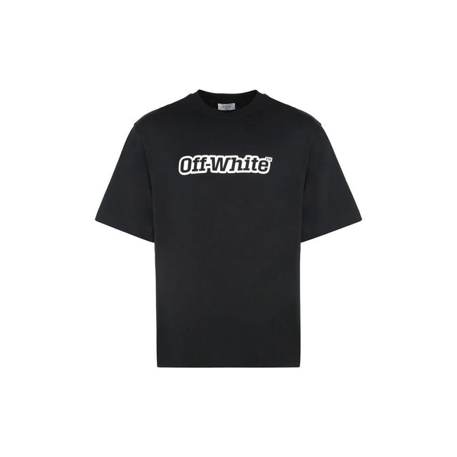 Black Cotton T-ShirtDescription: – Composition: 100% Cotton – Short sleeve – Contrast logo print – Round neckline – Made in Portugal – Gender: MEN –Black Cotton T-Shirt${tagsOff-WhiteBlack Cotton T-ShirtDescription: – Composition: 100% Cotton – Short slee
