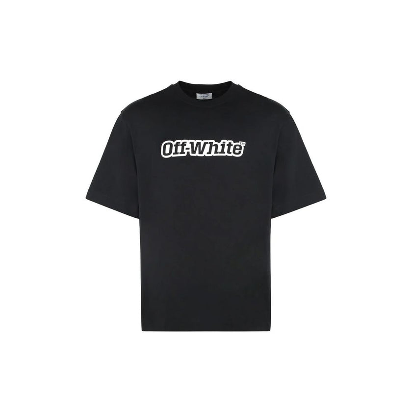 Black Cotton T-ShirtDescription: – Composition: 100% Cotton – Short sleeve – Contrast logo print – Round neckline – Made in Portugal – Gender: MEN –Black Cotton T-Shirt${tagsOff-WhiteBlack Cotton T-ShirtDescription: – Composition: 100% Cotton – Short slee