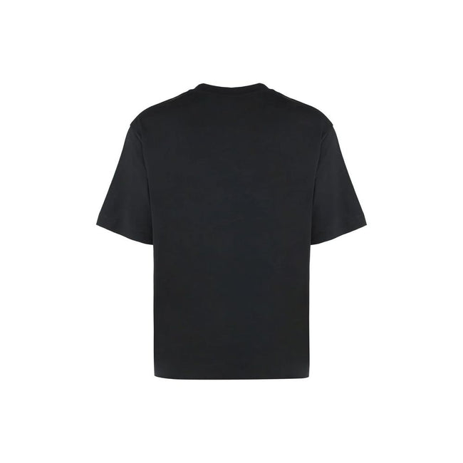 Black Cotton T-ShirtDescription: – Composition: 100% Cotton – Short sleeve – Contrast logo print – Round neckline – Made in Portugal – Gender: MEN –Black Cotton T-Shirt${tagsOff-WhiteBlack Cotton T-ShirtDescription: – Composition: 100% Cotton – Short slee