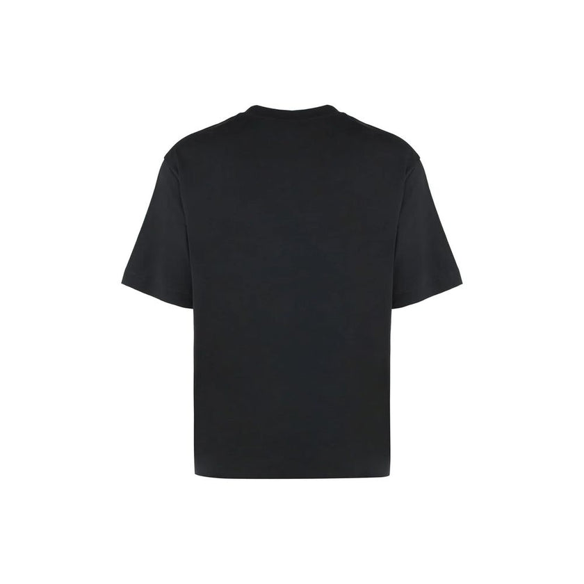 Black Cotton T-ShirtDescription: – Composition: 100% Cotton – Short sleeve – Contrast logo print – Round neckline – Made in Portugal – Gender: MEN –Black Cotton T-Shirt${tagsOff-WhiteBlack Cotton T-ShirtDescription: – Composition: 100% Cotton – Short slee