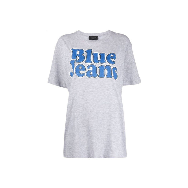 Gray Cotton ClothingDescription: – Composition: 100% Cotton – Round neck – Ribbed trims – Machine wash – Short sleeve – Made in Italy – Gender: WOMEN –Gray Cotton Clothing${tagsDsquared²Gray Cotton ClothingDescription: – Composition: 100% Cotton – Round n