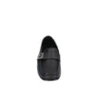 Black Calfskin Slip-On LoafersDescription: – Composition: 100% calf leather – Inner: Leather – Insole: Leather – Sole: Leather – Textured leather – Square toe – Branded insole – Silver-tone metal logo detail – Made in Italy – Gender: MEN –Black Calfskin S