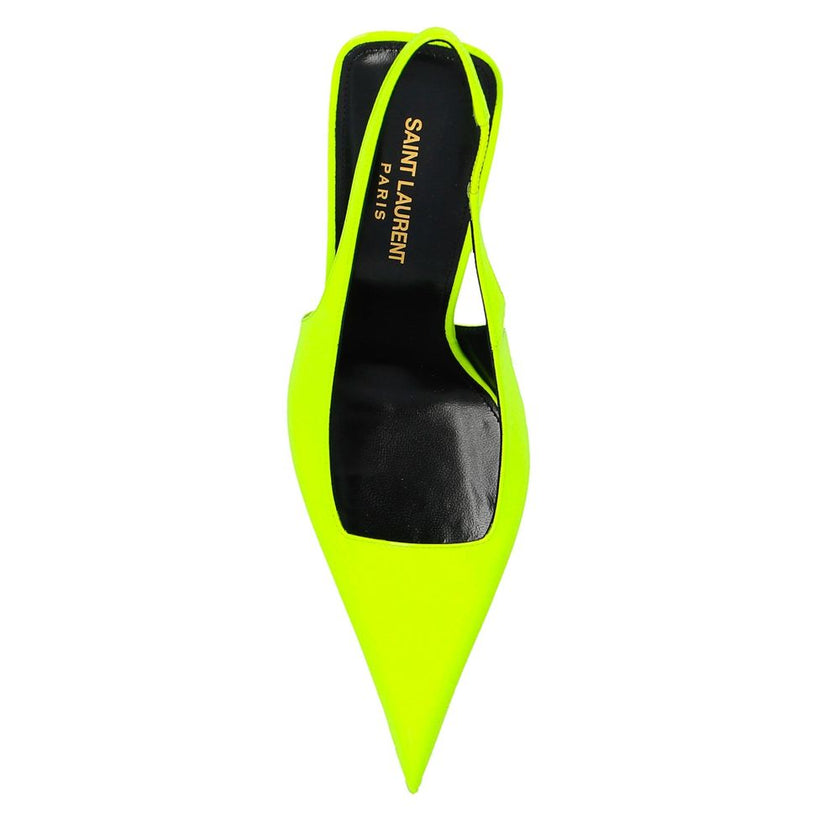 Yellow Calfskin High Heel PumpsDescription: – Composition: 100% calf leather – Patent leather – Leather lining, insole, sole – Pointed toeline – Branded insole – Heel 10,5 cm / 4,1 in – Made in Italy –Yellow Calfskin High Heel Pumps${tagsSaint LaurentYell