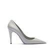 Gray Leather High Heel PumpsDescription: – Composition: 100% Leather – Inner: 100% Leather – Insole: 100% Leather – Sole: 100% Leather – Pointed toe – Branded insole – Heel 10 cm – Made in Italy – Gender: WOMEN –Gray Leather High Heel Pumps${tagsPradaGray