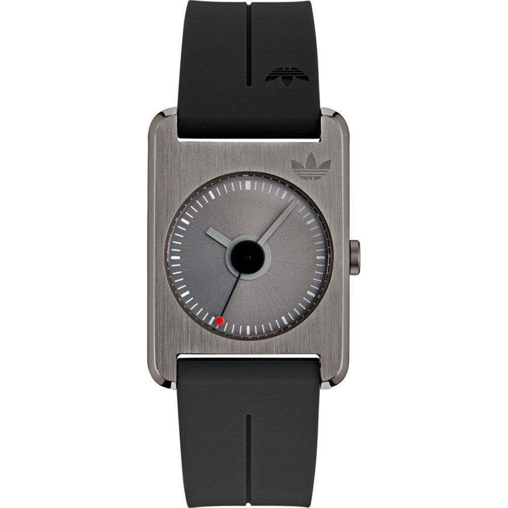 Black Synthetic Sport Watch with Grey Dial