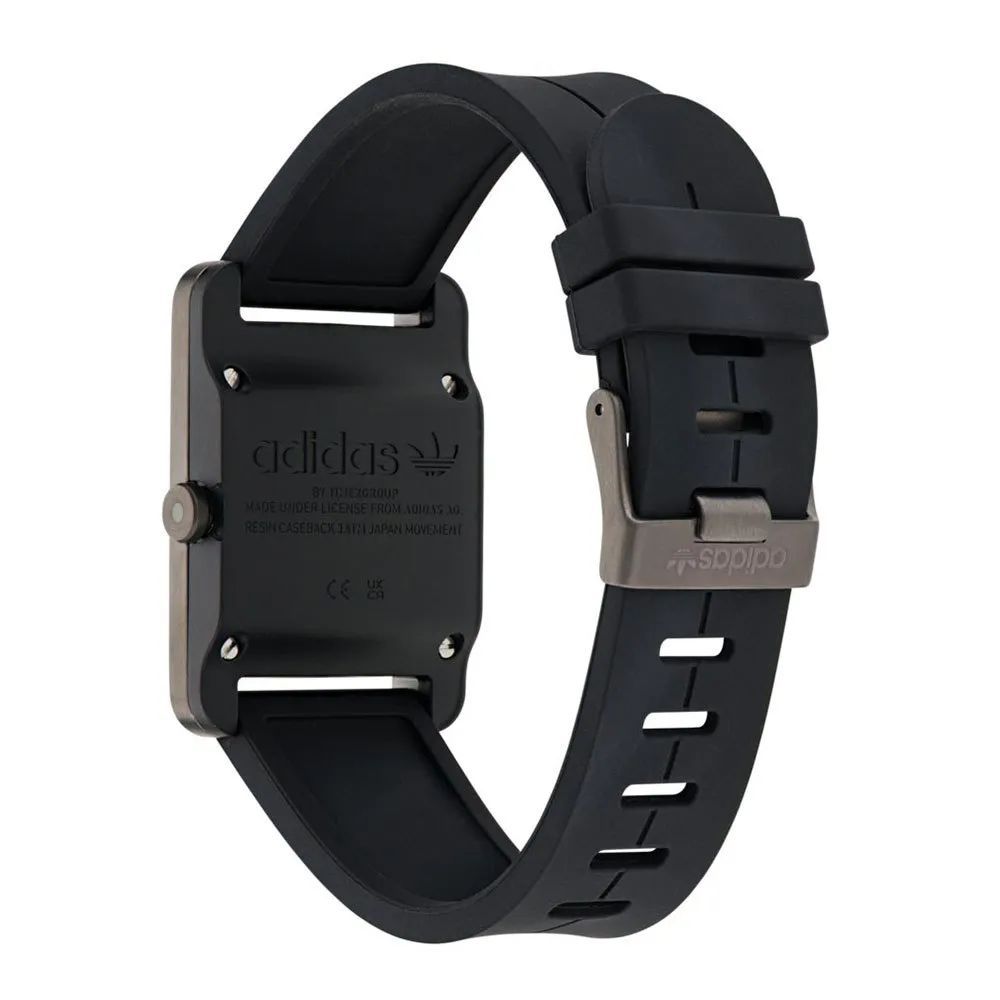 Black Synthetic Sport Watch with Grey Dial