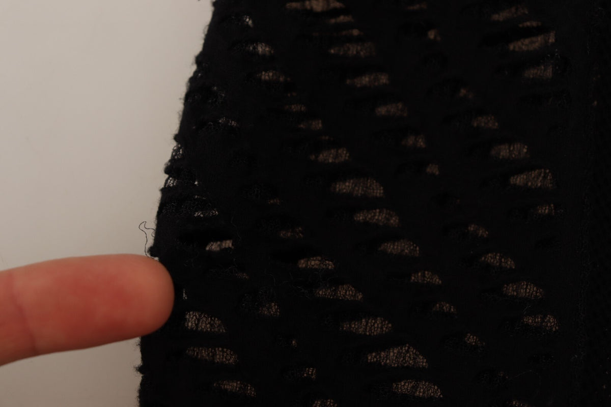 Missoni Bodycon Etuikleid Schwarz Viskose Langarm Minikleid