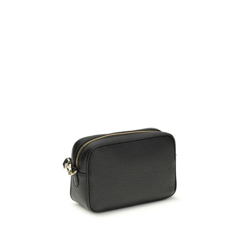 Black Calf Leather Bos Taurus Shoulder BagMini Shoulder Bag by Prada is a compact and essential accessory perfect for everyday use. Featuring a zippered top closure and an adjustable, removable shoulder strap, it combines practicality and style. The inter