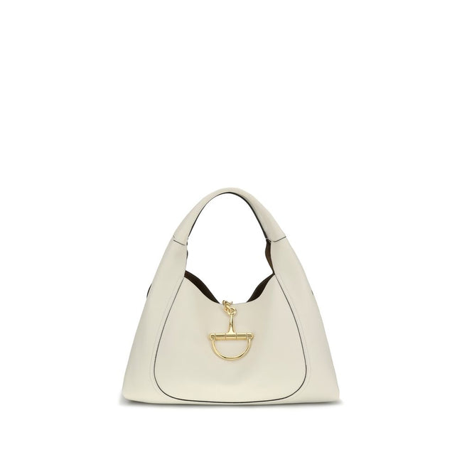 White Calf Leather Bos Taurus Shoulder BagThe Softbit maxi Shoulder Bag by Gucci is an imposing and elegant accessory, ideal for those seeking space and style. Crafted in refined black grained leather, it offers rich texture and lasting strength. Gold-ton