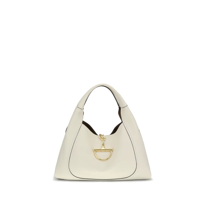 White Calf Leather Bos Taurus Shoulder BagThe Softbit maxi Shoulder Bag by Gucci is an imposing and elegant accessory, ideal for those seeking space and style. Crafted in refined black grained leather, it offers rich texture and lasting strength. Gold-ton