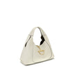 White Calf Leather Bos Taurus Shoulder BagThe Softbit maxi Shoulder Bag by Gucci is an imposing and elegant accessory, ideal for those seeking space and style. Crafted in refined black grained leather, it offers rich texture and lasting strength. Gold-ton