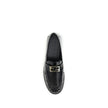 Black Calf Leather Bos Taurus Slip-On LoafersThe nappa Baguette Loafers by Fendi are a perfect example of timeless elegance and Italian craftsmanship. Crafted from soft nappa leather, they’re embellished with the iconic FF metal detail on the vamp, the Ma
