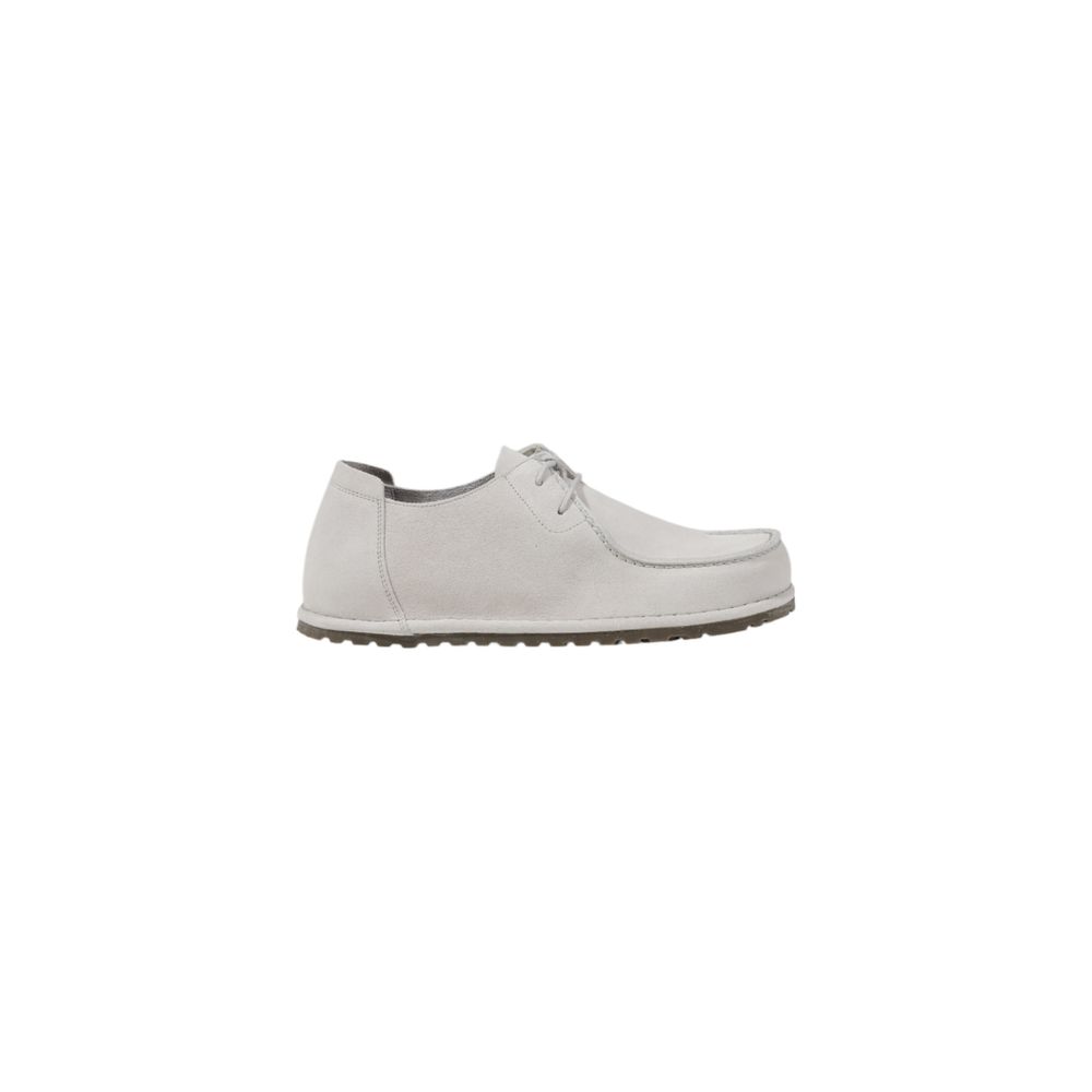 White Leather Slip-On Loafers with Rubber Sole