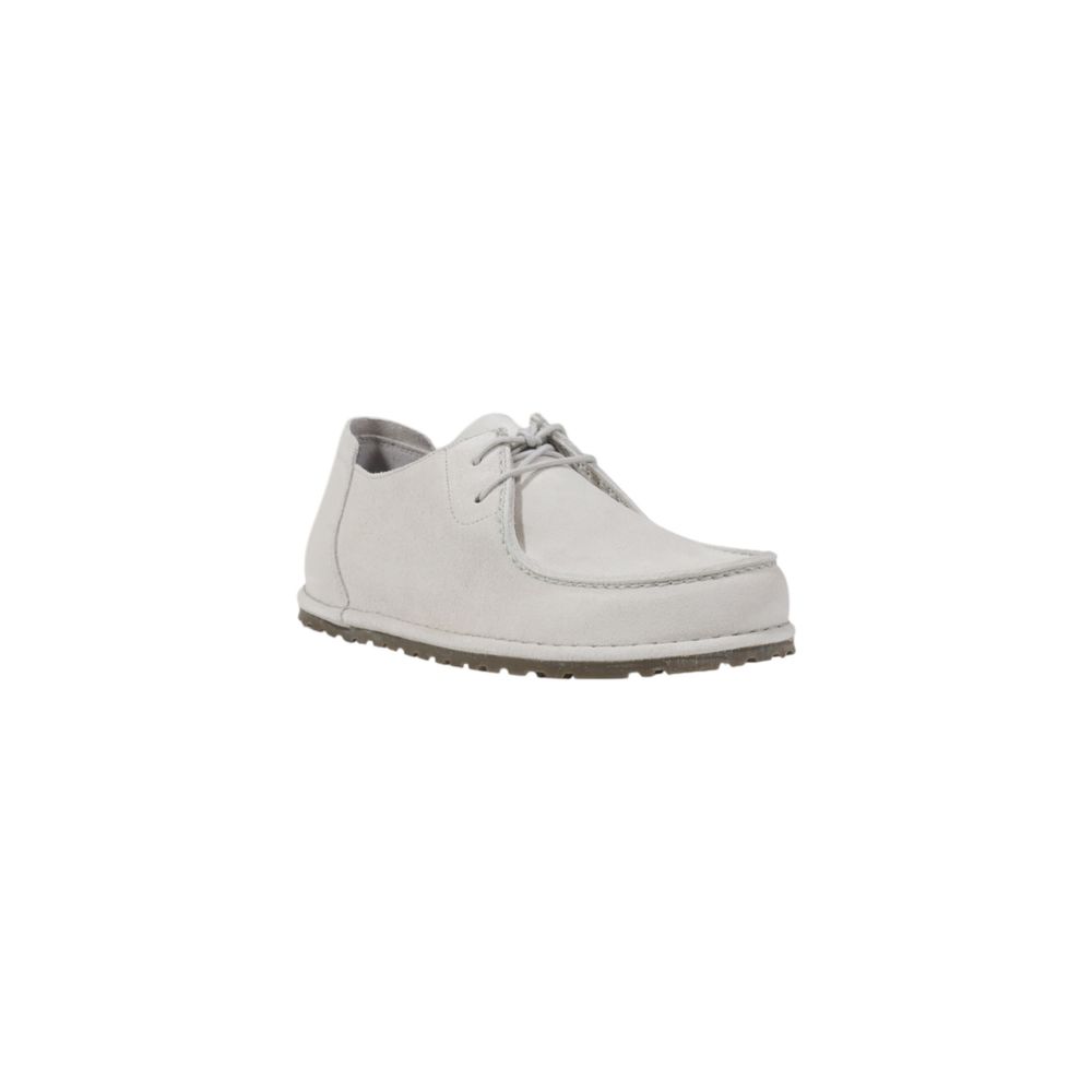 White Leather Slip-On Loafers with Rubber Sole