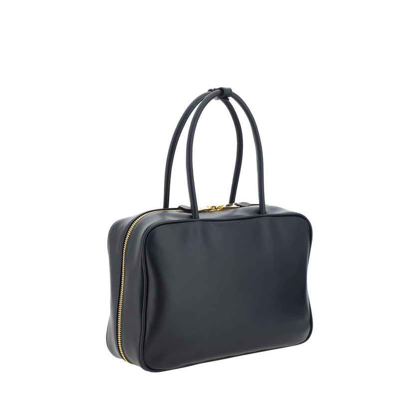 Black Calf Leather Bos Taurus HandbagMiu Miu’s Beau Leather Handbag is an elegant and refined accessory perfect for those seeking a touch of everyday luxury. Made of high-quality leather, it features two tubular leather handles that provide a comfortable