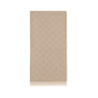 Beige Wool ScarfThe GG Supreme embroidered wool Scarf by Gucci combines warmth and sophistication in a distinctive Maison accessory. Made of pure wool, it features GG embroidery across the entire surface, while frayed ends complete the design with a touch