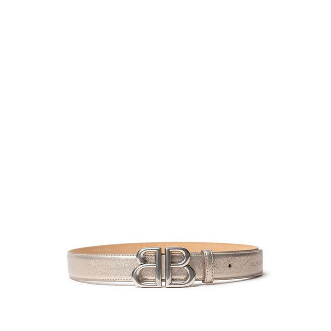 Gold Leather Regular BeltBalenciaga Monaco Belt Color Metal Platinum. In platinum metal leather, BB logo buckle Composition: 100% Leather Internal SKU: 25MG106 Brand SKU: 76660312AASD9706Gold Leather Regular Belt${tagsBalenciagaGold Leather Regular BeltBa