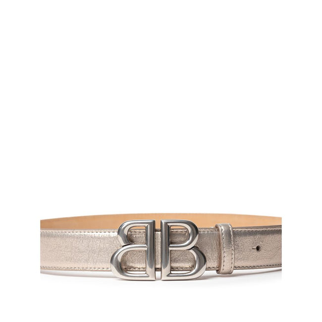 Gold Leather Regular BeltBalenciaga Monaco Belt Color Metal Platinum. In platinum metal leather, BB logo buckle Composition: 100% Leather Internal SKU: 25MG106 Brand SKU: 76660312AASD9706Gold Leather Regular Belt${tagsBalenciagaGold Leather Regular BeltBa