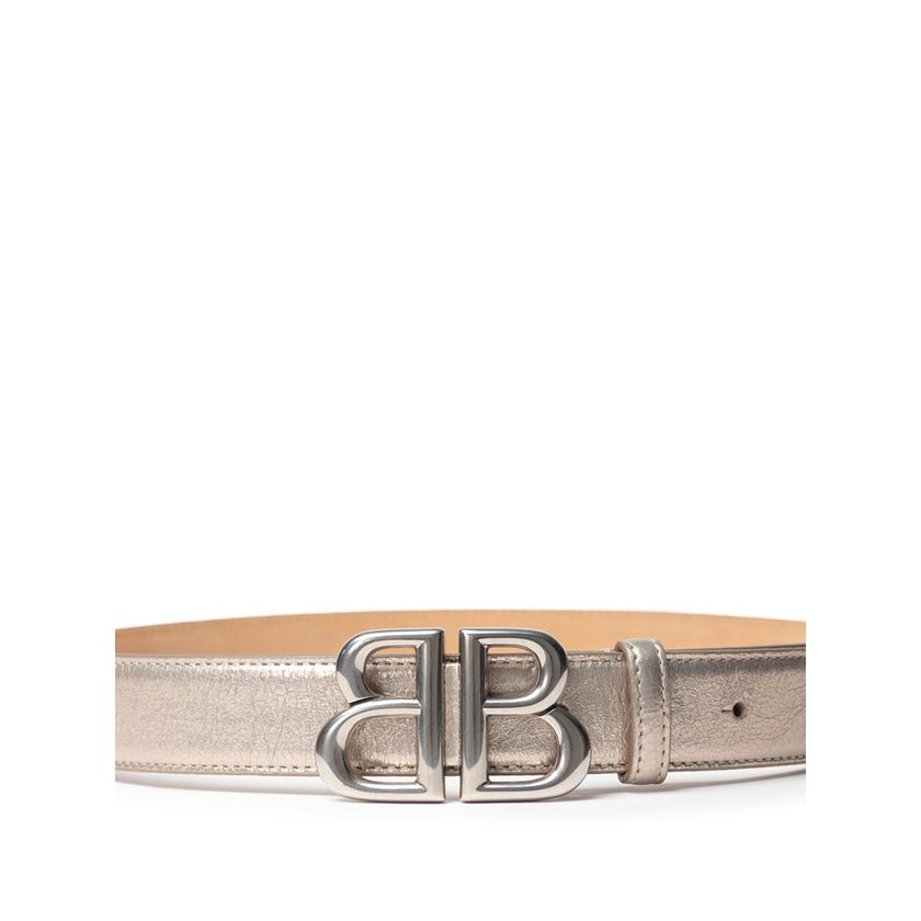 Gold Leather Regular BeltBalenciaga Monaco Belt Color Metal Platinum. In platinum metal leather, BB logo buckle Composition: 100% Leather Internal SKU: 25MG106 Brand SKU: 76660312AASD9706Gold Leather Regular Belt${tagsBalenciagaGold Leather Regular BeltBa