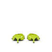 Yellow Leather MulesBalenciaga Fluorescent Yellow Cagole Mule Slippers. Slightly pointed, in fluorescent yellow leather, with a studded strap and silver-tone hardware. Composition: 100% Leather Internal SKU: 25GIU236 Brand SKU: 69435WAD4E7381Yellow Leathe