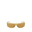 Gold Metal SunglassesBottega Veneta Gold Metal Wraparound Sunglasses. Rectangular wraparound gold metal frame, ochre lenses, and temple details. Composition: Metal Internal SKU: 25AGO37 Brand SKU: 769241V44501431Gold Metal Sunglasses${tagsBottega VenetaGo