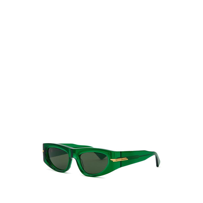 Green Acetate SunglassesBottega Veneta Transparent Green Acetate Sunglasses. Geometric frame, dark green lenses, gold details on the arms. Composition: Acetate Internal SKU: 25AGO34 Brand SKU: 703257V23303354Green Acetate Sunglasses${tagsBottega VenetaGre