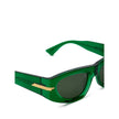 Green Acetate SunglassesBottega Veneta Transparent Green Acetate Sunglasses. Geometric frame, dark green lenses, gold details on the arms. Composition: Acetate Internal SKU: 25AGO34 Brand SKU: 703257V23303354Green Acetate Sunglasses${tagsBottega VenetaGre