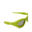 Yellow Acetate SunglassesBottega Veneta Lime Rubberized Acetate Sunglasses. Cat-eye style, dark lenses, thick frame with a satin finish. Composition: Acetate Internal SKU: 25AGO35 Brand SKU: 691541VBL803342Yellow Acetate Sunglasses${tagsBottega VenetaYell