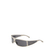 Gray Metal SunglassesBottega Veneta Silver Metal Wraparound Sunglasses. Rectangular wraparound gold metal frame, dark gray lenses, and temple details. Composition: Metal Internal SKU: 25AGO38 Brand SKU: 769241V44508107Gray Metal Sunglasses${tagsBottega Ve