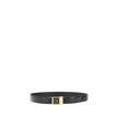 Black Calf Leather Bos Taurus Regular BeltThe Saint Laurent leather Belt is made of high-quality smooth leather, giving it an elegant and refined look. The closure features a buckle with the iconic YSL detail, adding a distinctive and luxurious touch. A v