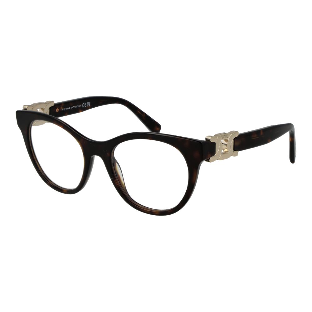 Braune runde Vollrandbrille aus Kunststoff
