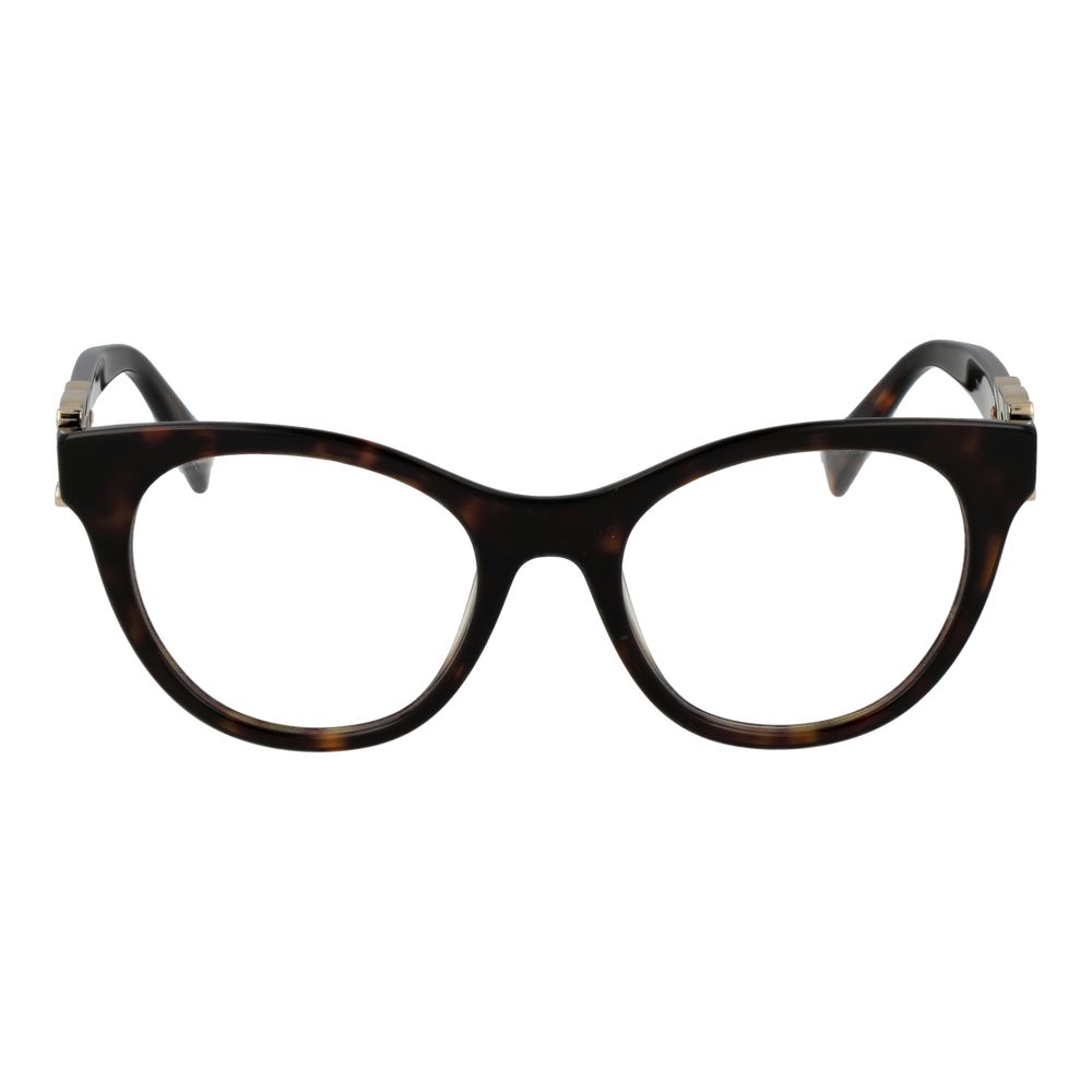 Braune runde Vollrandbrille aus Kunststoff