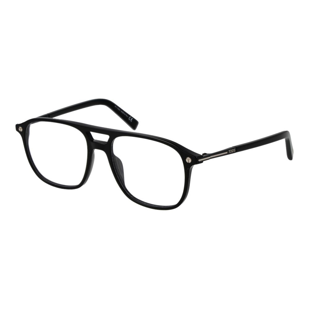Black Synthetic Aviator Glasses with Full-Rim Frames
