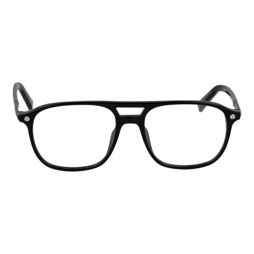 Black Synthetic Aviator Glasses with Full-Rim Frames
