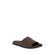 Brown Calf Leather Bos Taurus Flat SandalsGucci’s Slider Sandals feature the GG motif, which adds a distinctive touch to the design. The soft suede upper lends a refined air, while the contoured sole ensures extended comfort and a snug fit. Ideal for thos